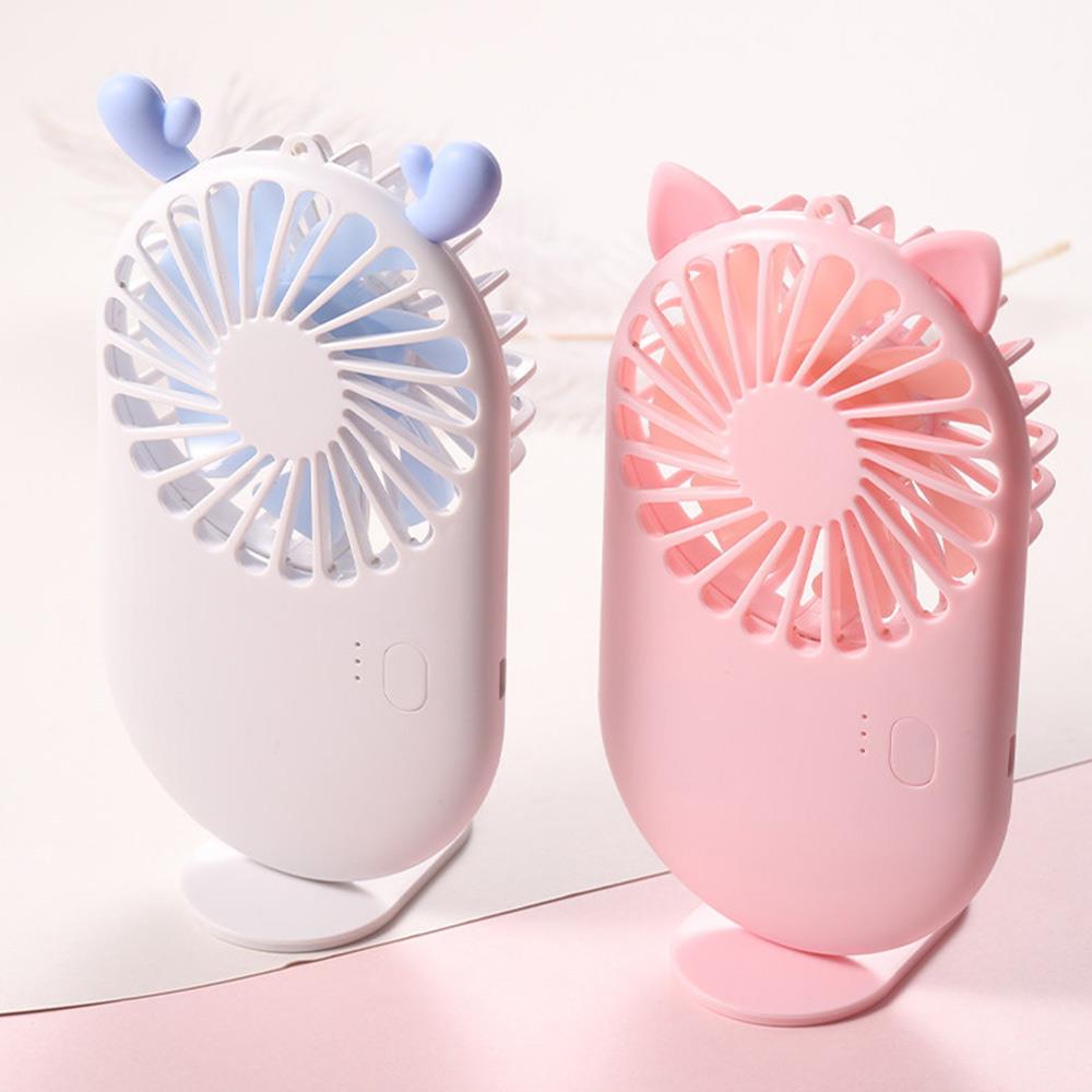 USB Charging 3 Speed Ultrathin Handheld Fan Pocket Fan Portable Cartoon Electric Fan Outdoor