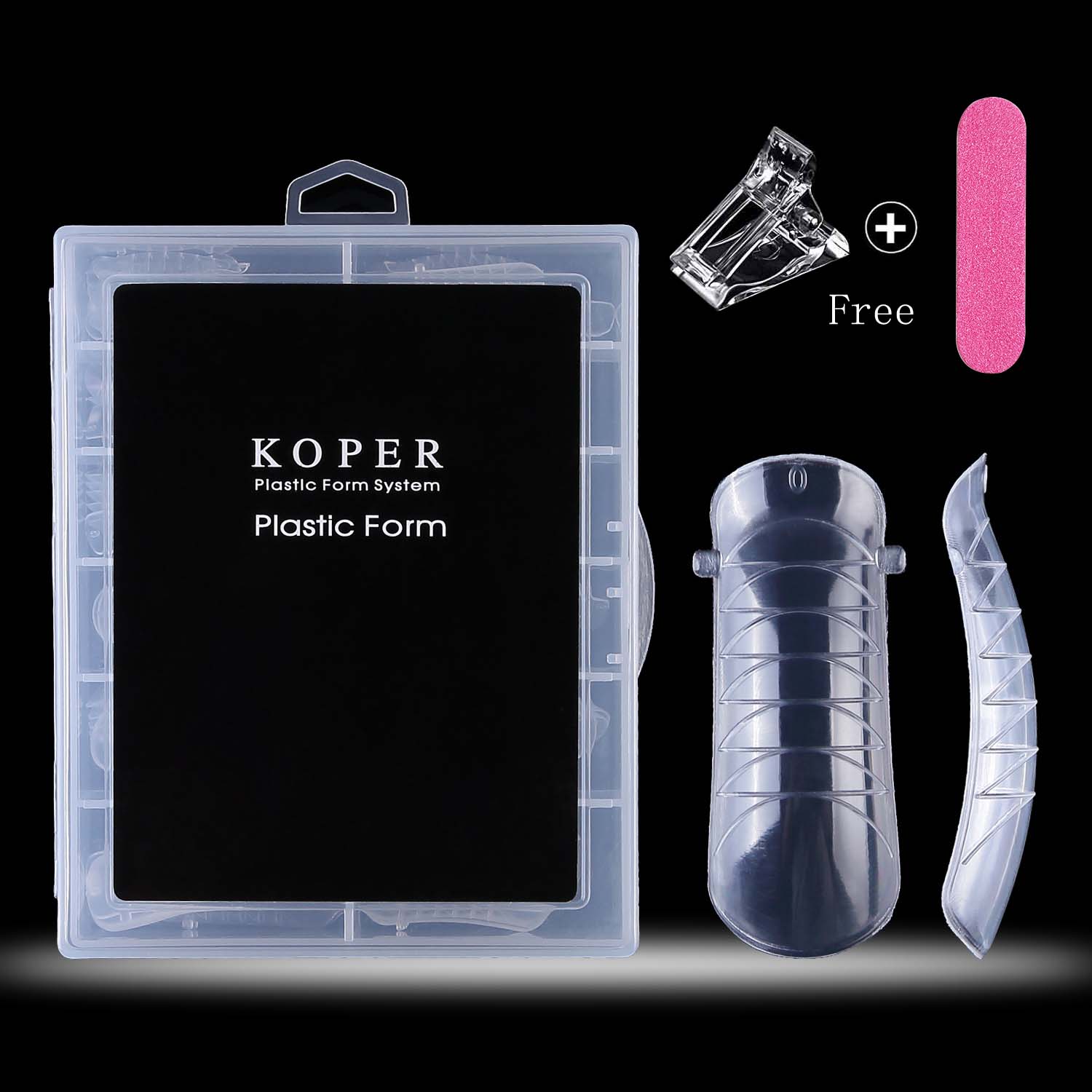 Formas de uñas de plástico, molde para uñas, Gel de construcción rápida para extensión de uñas, Ballerina, formas duales con Clips