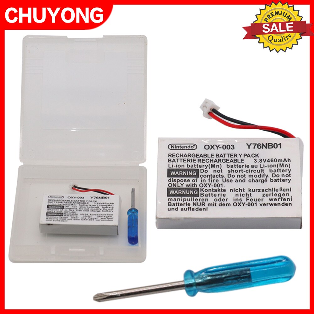 100% 2Pcs Batterij Pack Met Tool Kit Voor Nintendo Gbm Game Boy Micro Lithium-Ion 460Mah 3.8V Oplaadbare Batterij