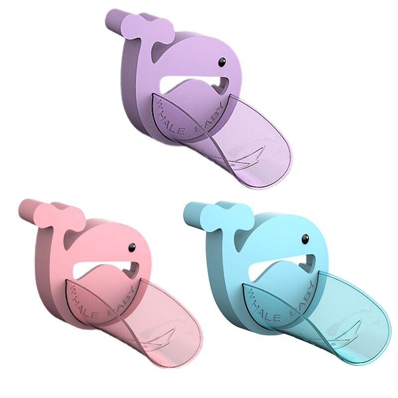 Kids Hand-Washing Solution Tools Faucet Handle Extender Set Cartoon Whale Extend Sink Handle Faucet Spout for Child