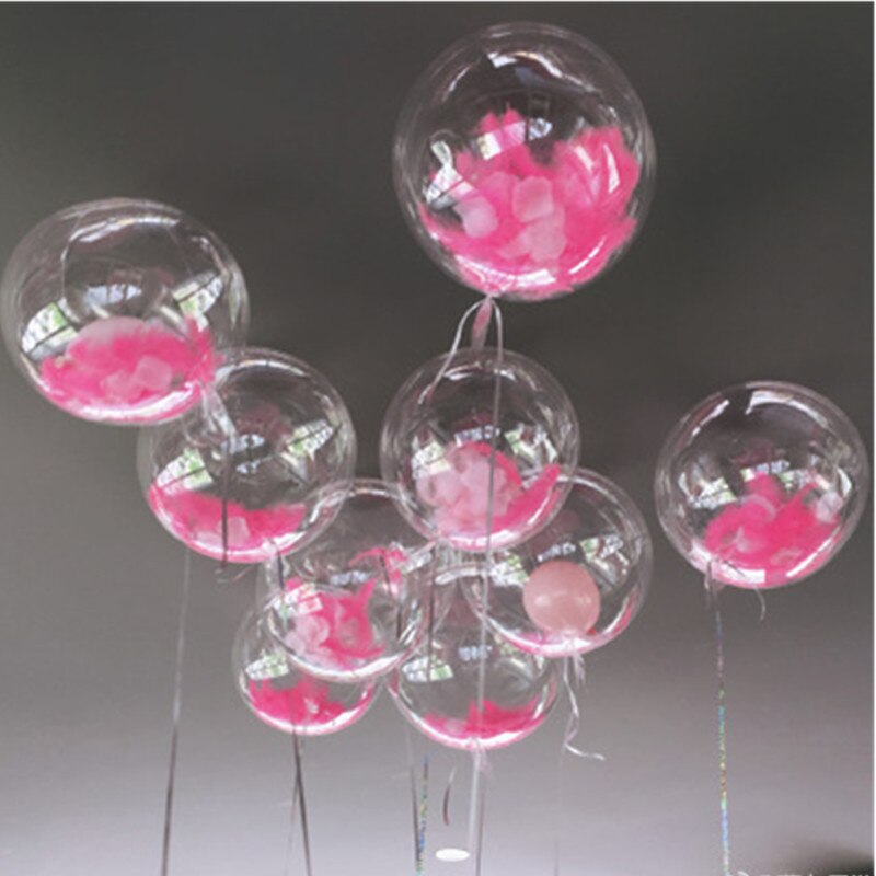 5 stuks Helium Bobo Ballonnen 10/18/20/24/36 Inch Transparante PVC Ballon Verjaardagsfeestje decoratie Air Ballons Bruiloft Decor Gunsten