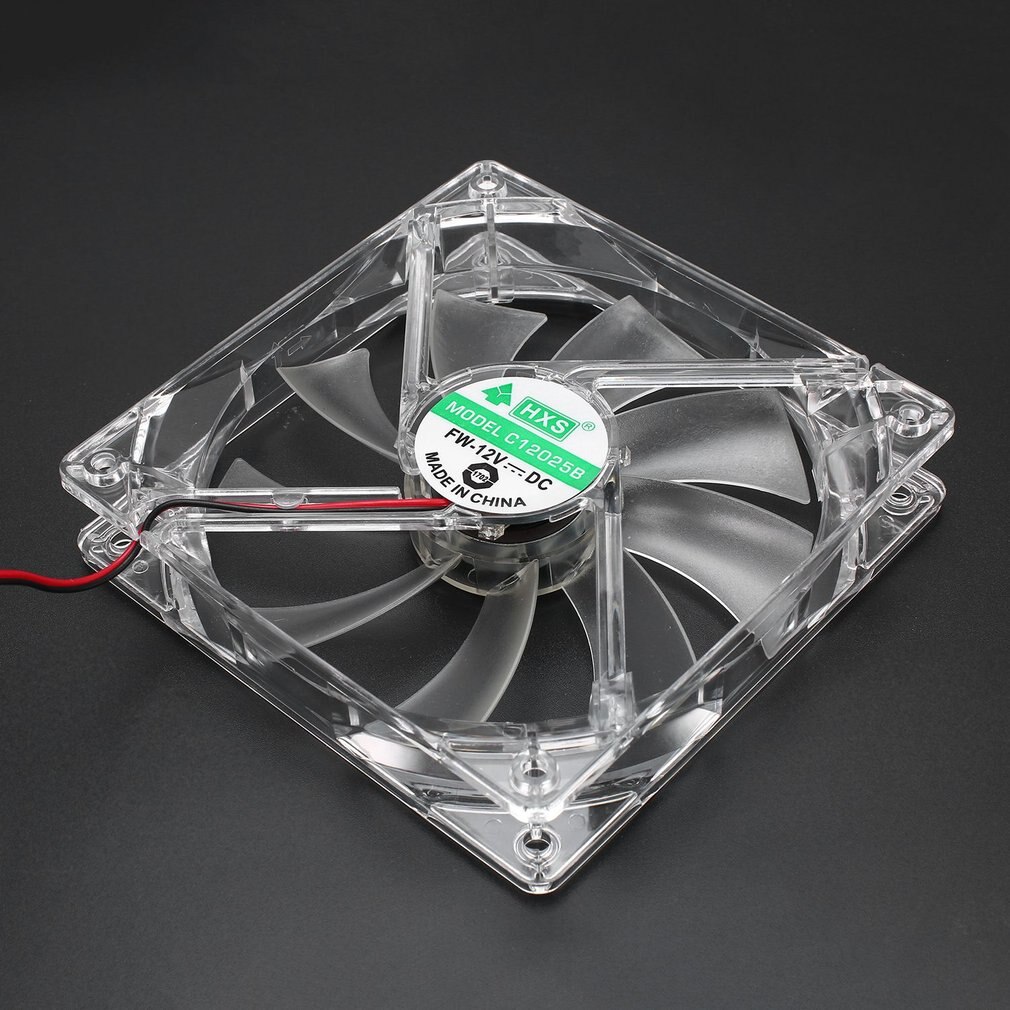 PC Computer Fan Quad 4 LED Light 120mm PC Computer Case Cooling Fan Mod Quiet Molex Connector Easy Installed Fan 12V
