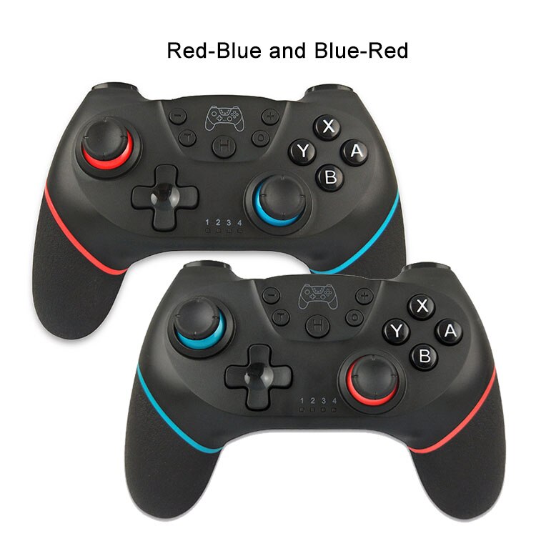 Mando Bluetooth para Nintendo Switch Pro, mando inalámbrico para Nintendo Switch: Red-blue and Blue-Re