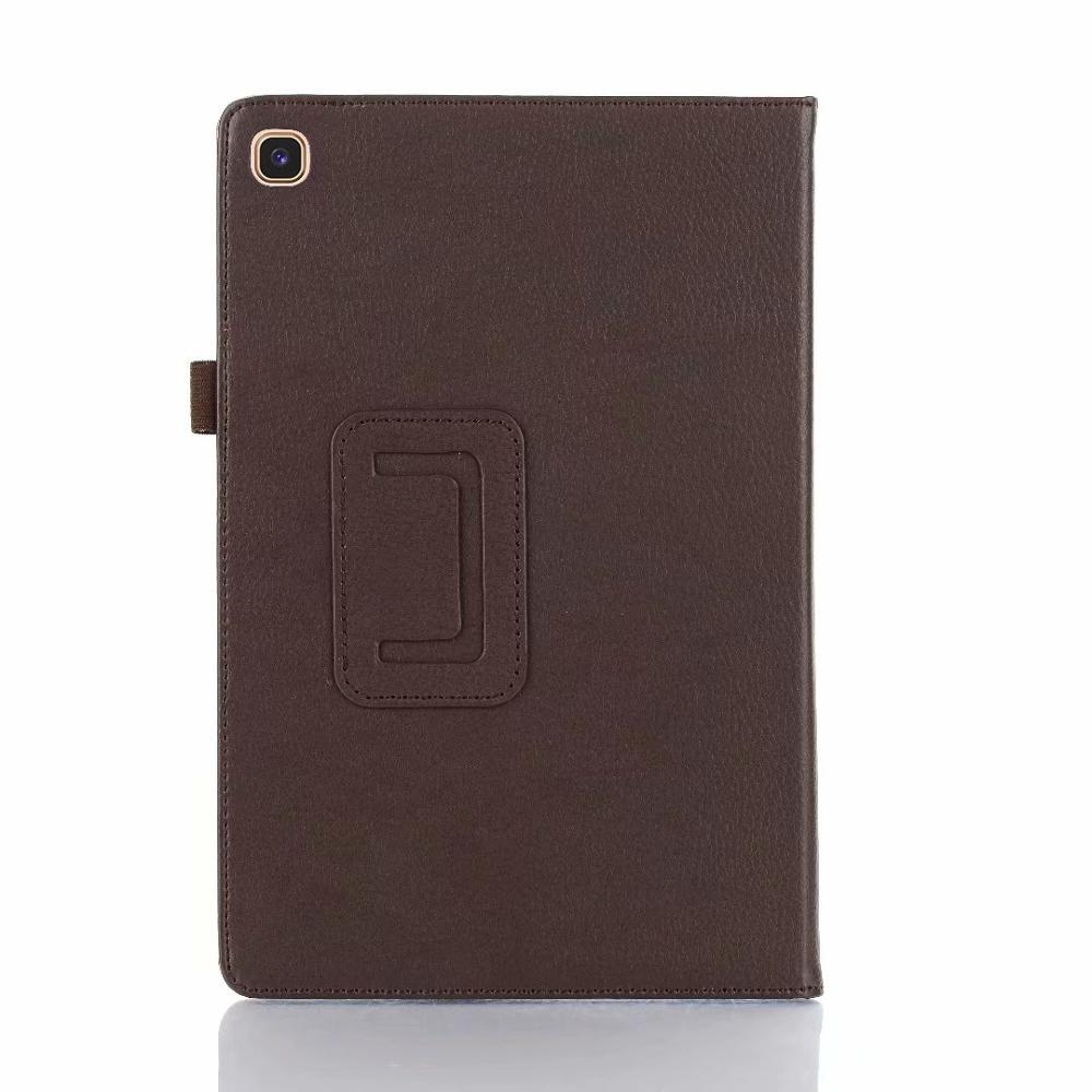 Litchi Pattern PU Leather Case for Samsung Galaxy Tab S5E 10.5 Tablet Cover for Release 10.5 Inch Tab S5E Folio Coque Cases: brown