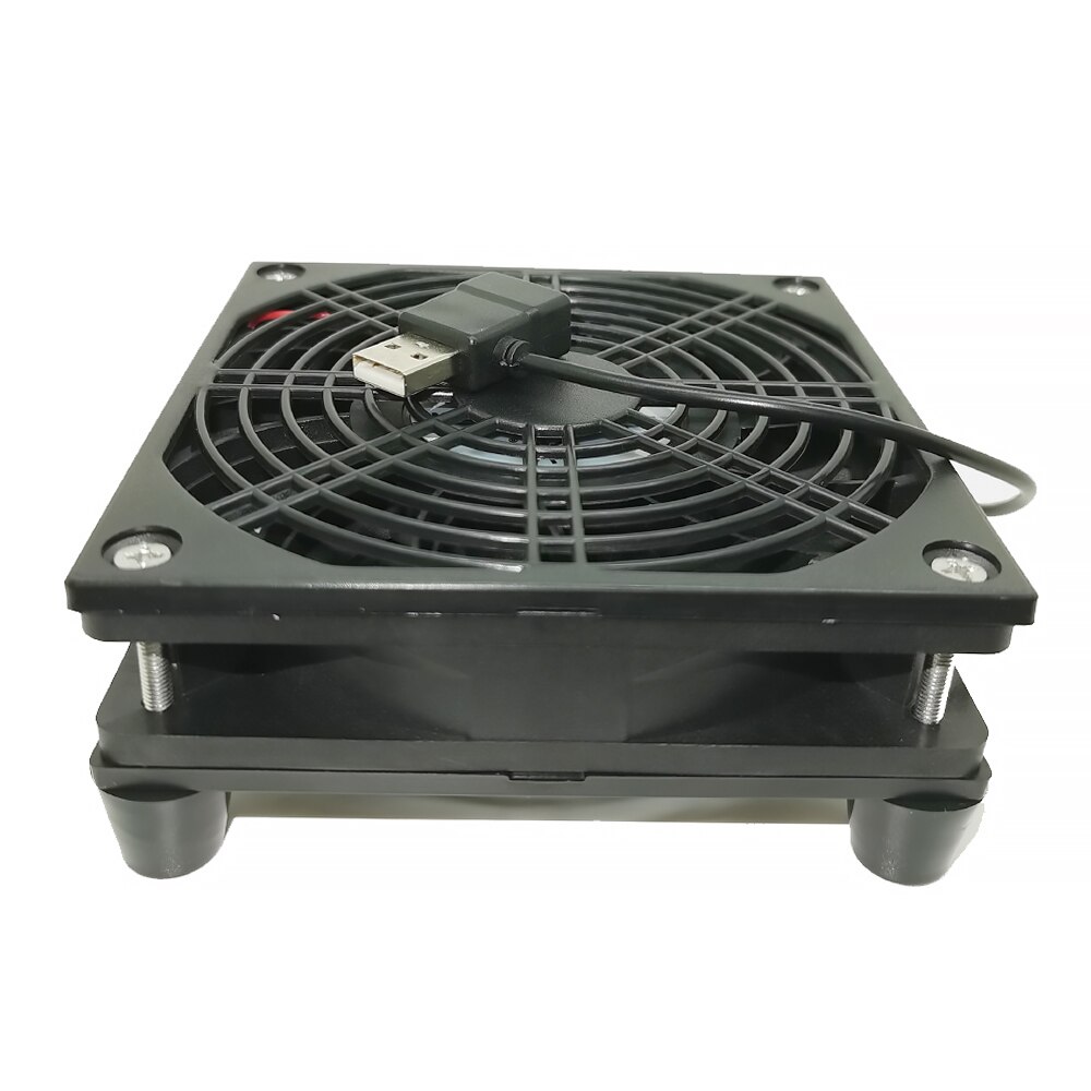 Router Koelventilator Diy Pc Cooler Tv Box Draadloze Stille Stille Dc 5V Usb Power 120Mm Fan 120X25Mm 12Cm W/Schroeven Beschermende Netto: cooler 2600RPM