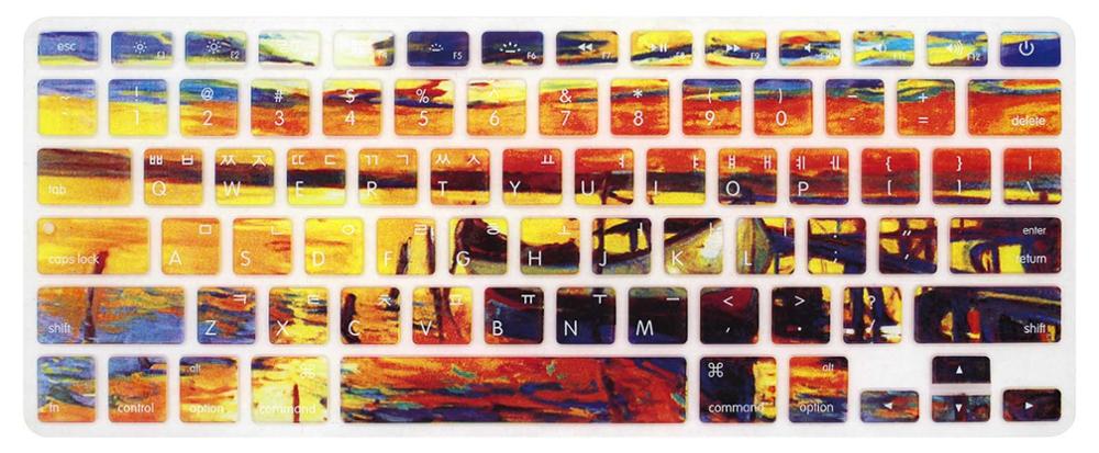 Koreański klawiatura pokrywa dla macbook Air 13 pro15 cal A1466 A1278 A1502 A1398 na laptopa Retina na klawiaturę kolor folia na klawiaturę: painting