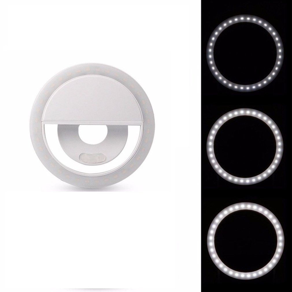 Rechargeable Self Artifact LED Ring Fill Night Flash Light Clip For Smartphone Self-timer Beauty Light mobile phone lens