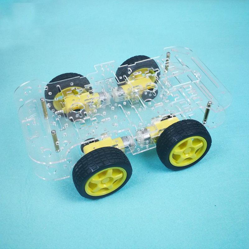 Double-Layer Intelligent Smart Car Chassis Kit Speed Tracking 4wd Tracking Four-Wheel Drive Motor Car Chassis