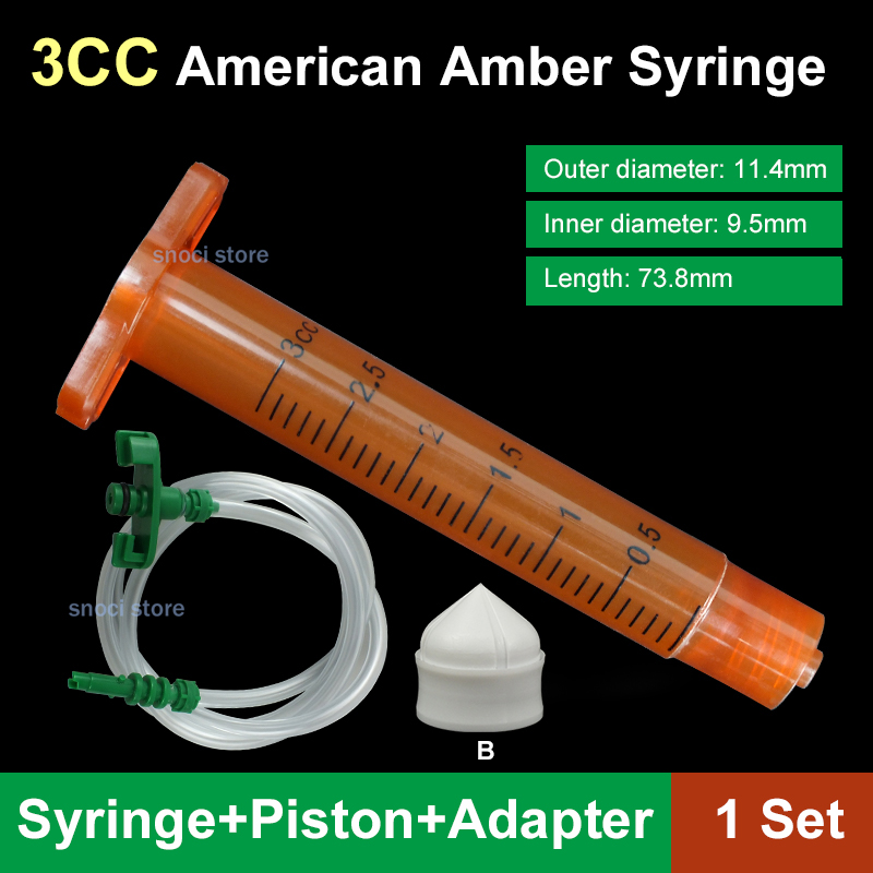 Kunststoff-Flüssigkeitsspender, Spritzenzylinder-Nadeladapter, 3 cc, 5 cc, 10 cc, 30 cc, 55 cc, Kleber-Dosierdüse mit Kolben und mit Skala: Grün