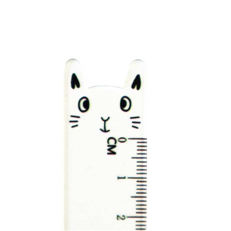 Règle droite à Double tête griffe et chat, 1 pièce, mesure, dessin d&#39;étude, papeterie scolaire et de bureau pour étudiants,