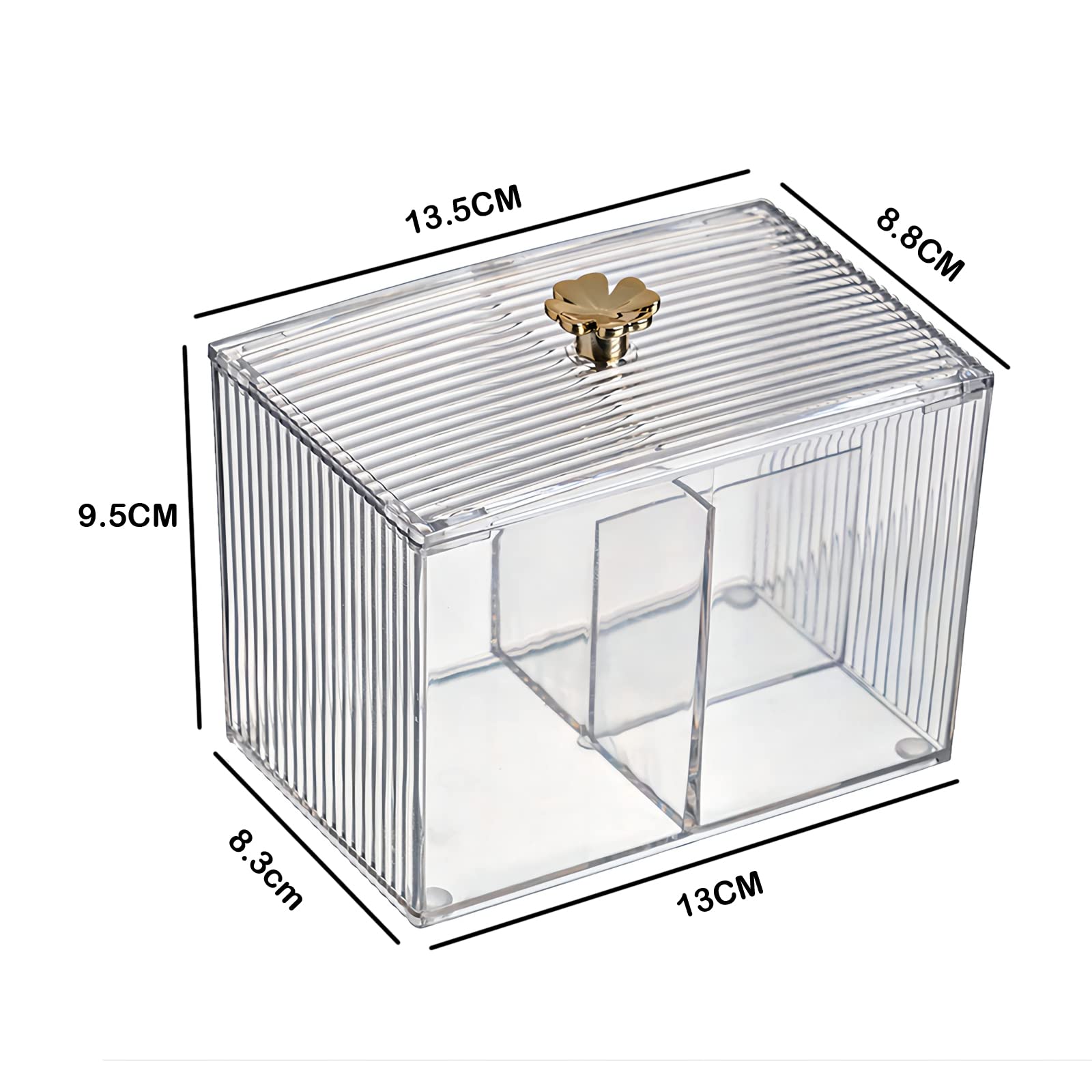 Qtip – distributeur de support transparent pour salle de bain, pot d'écouvillon/tampon/boule, conteneur, boîtes de rangement de cosmétiques pour vanité: vert militaire