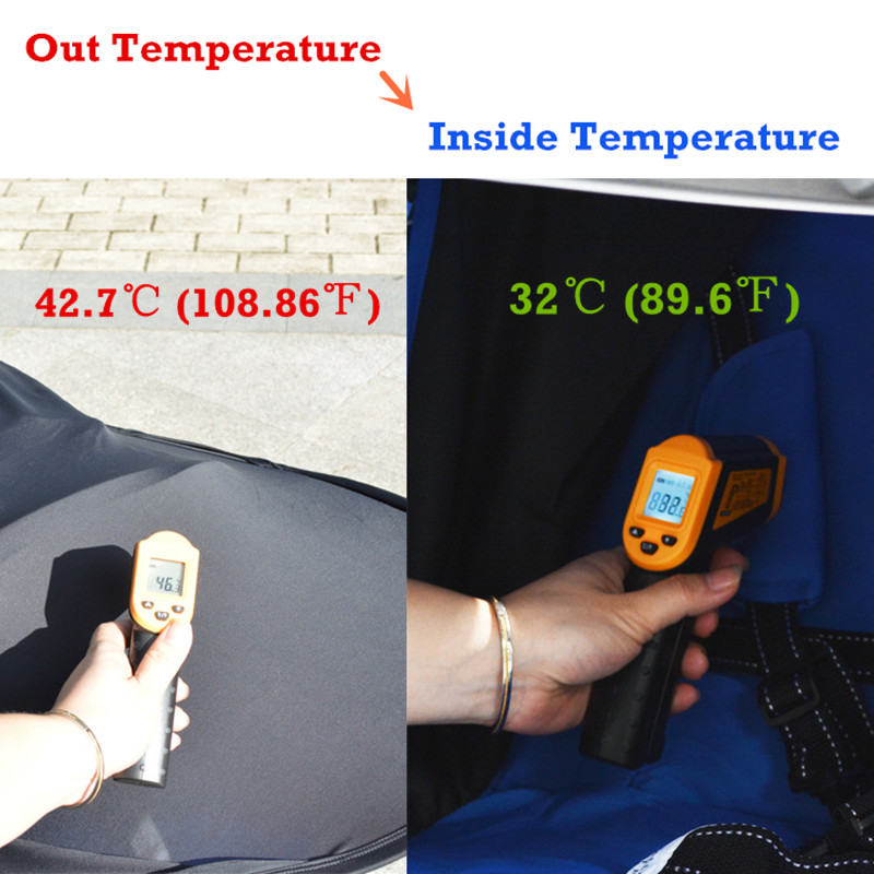 Baby Stroller Shade Blocks 99% UV UVB Anti Sun Rays Cover Baby Car Awning Rain Tent Multifunctional Sunshine Stroller Protection