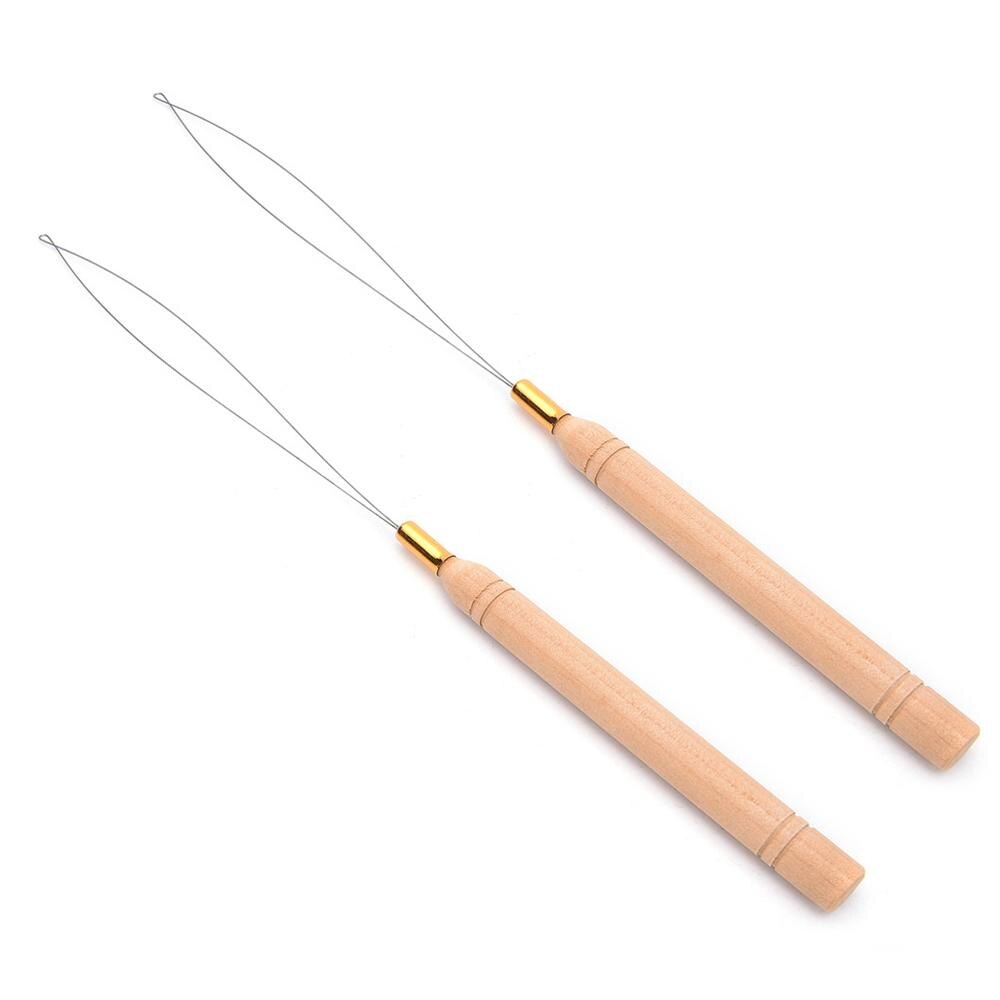 Extensiones de Cabello Micro anillos conexiones cuentas enhebrador de aguja alambre gancho de extracción herramienta utilizada para cabello humano extensión de plumas