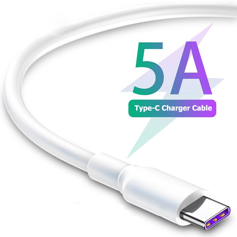 5A Usb Type C Kabel Snelle Lading Type-C Data Code Voor Samsung S20 S9 S8 Xiaomi Huawei P30 pro Mobiele Telefoon Opladen Draad Kabel