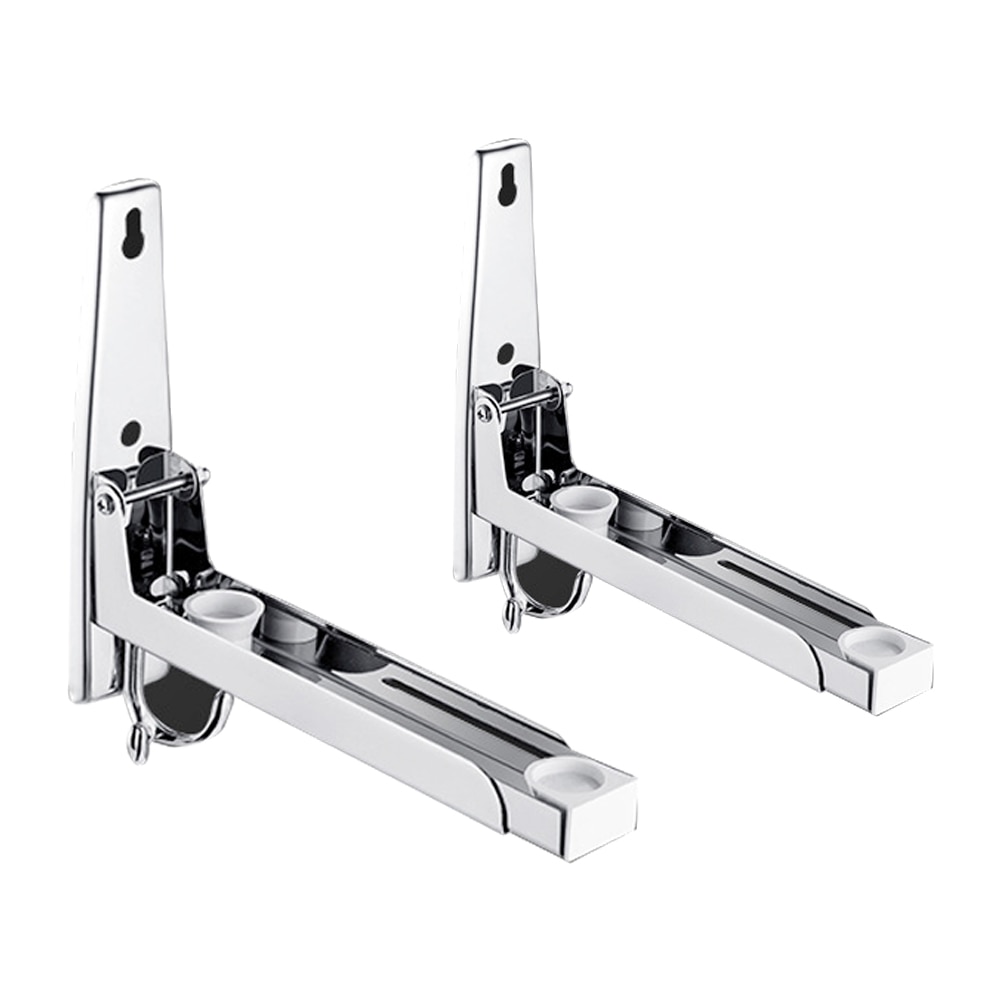 Rack Frame Microwave Oven Bracket Kitchen Adjustable Wall Mount Telescopic Foldable Shelf Support Easy Install Universal