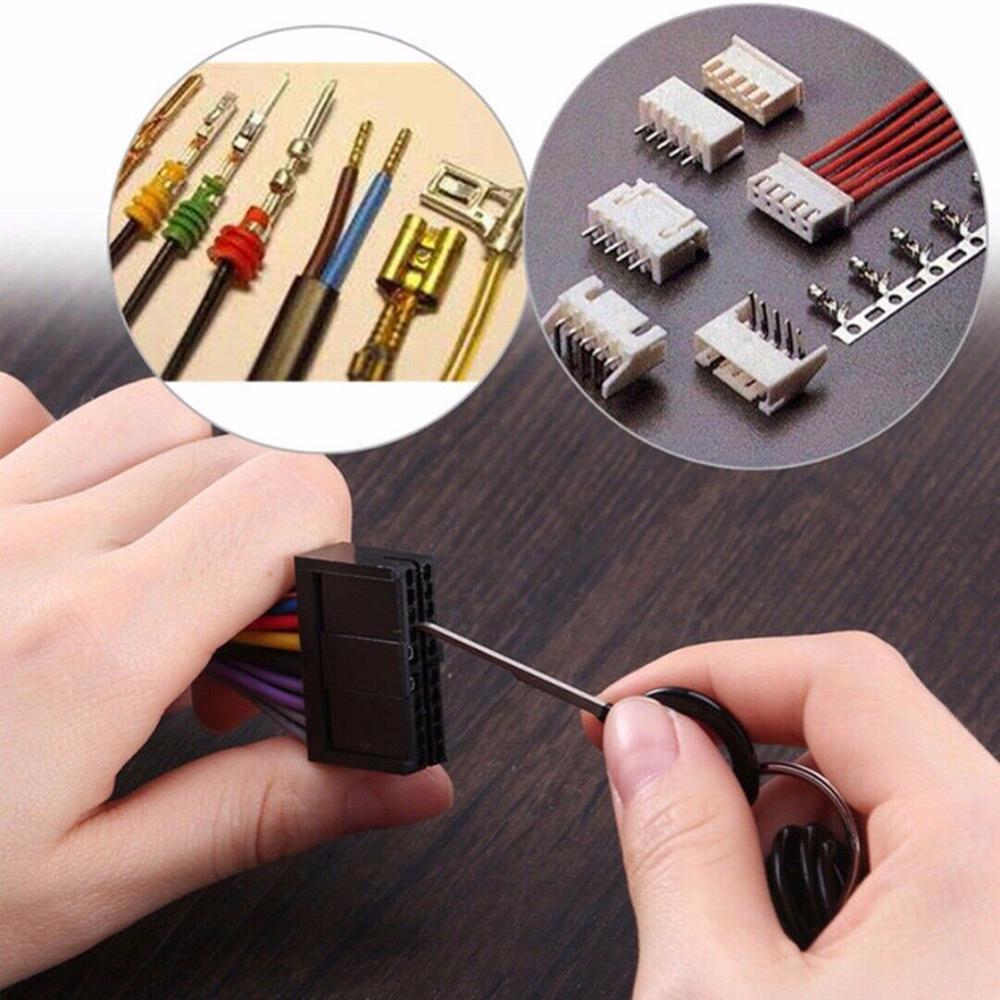 26Stck Auto Terminal Entfernung Bausatz Verdrahtung crimpen Stecker Stift Auszieher Abzieher Terminal Reparatur Werkzeug