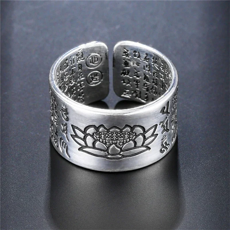 Bague bouddhiste en argent pour femme, prière tibétaine, cuivre, OM Mantra, 7 juifs, porte-bonheur: Lemon yellow