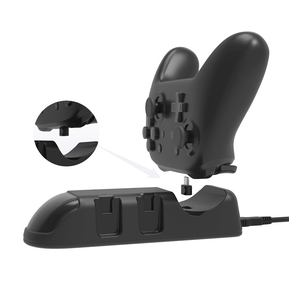 Supporto per caricabatterie Controller NS Switch, Dock Station per ricarica rapida per Nintendo Switch Joy contro e Controller Pro carica