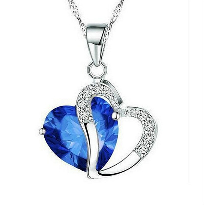 Meerdere hartvormige Water Wens Fles Ketting Crystal Power Kettingen meisje Datum Sieraden: L