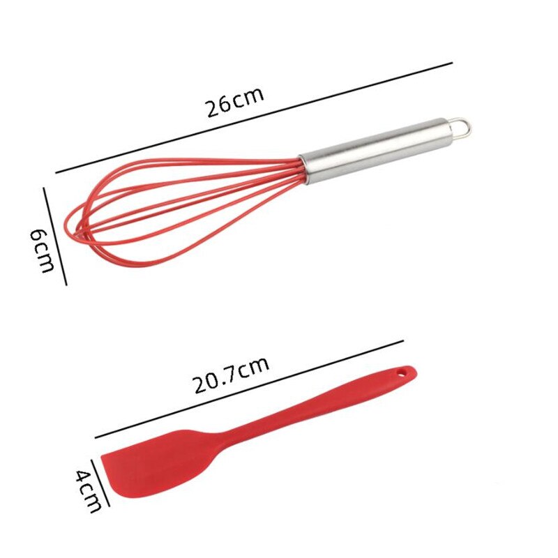 5PCS Silicone Cooking Utensils Set Heat Resistant Non-stick Spatula Tools Baking Kitchen Tool Accessories Dinnerware Sets