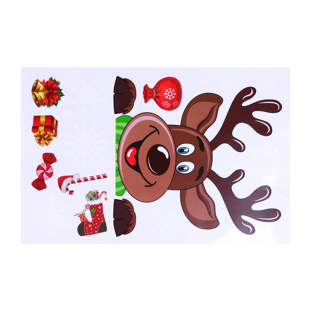 Window Sticker Christmas Static Stickers Decoration For Home Decor 8 Sheets Reusable