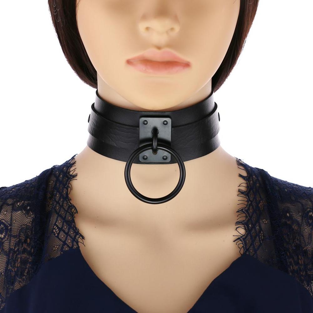 All black gothic choker goth girls collar grunge style punk chokers harajuku witch necklace chocker halloween jewelry