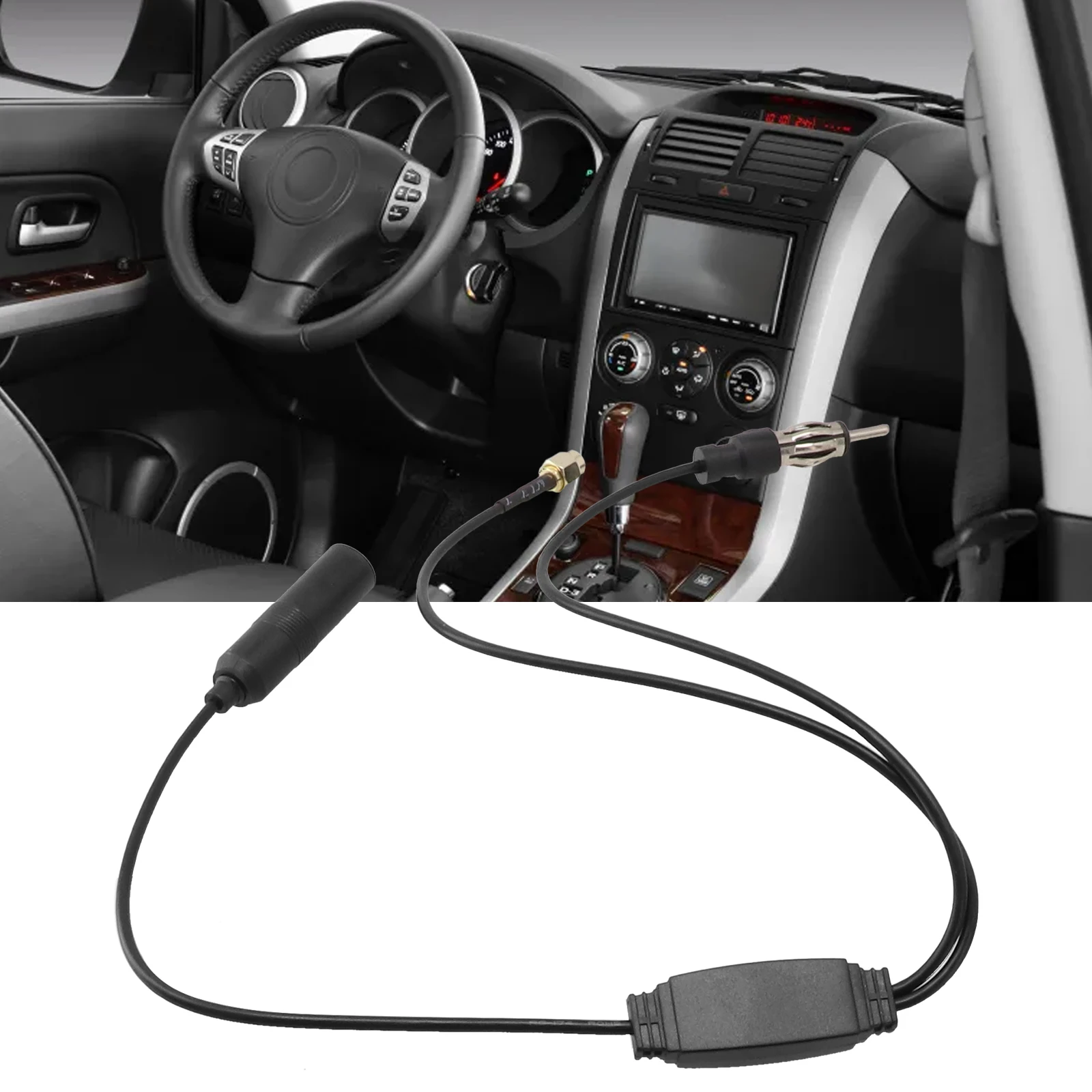 1 stks FM/AM DAB + Autoradio Actieve Antenne Antenne Splitter Adapter Kabel SMA Converter DAB Radio Converter Splitter