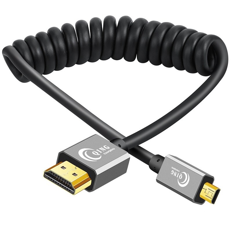 Micro hdmi til hdmi kabel 2.0 3d 4k højhastigheds fjeder micro hdmi kabel han-han adapter til gopro hd tv hero 7 kamera micro hdmi: 1.5m