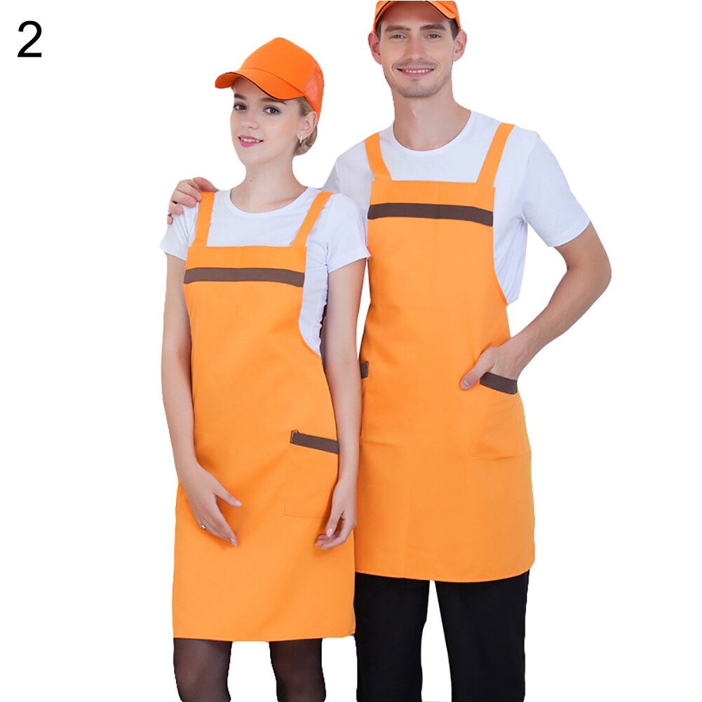 Fartuchy bez rękawów fartuchy kuchenne restauracja piekarnia kwiaciarnia sklep fartuch pokrowiec fartuch kuchenny fartuch kuchenny: Pomarańczowy