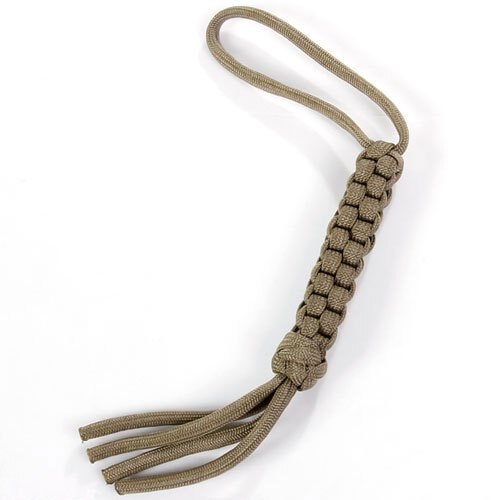 Paracord Platz Weben Messer Schlüsselband-khaki