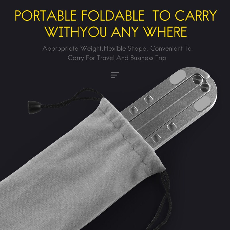 Adjustable Aluminum Laptop Stand PC Tablet Stand Foldable Portable Desktop Holder