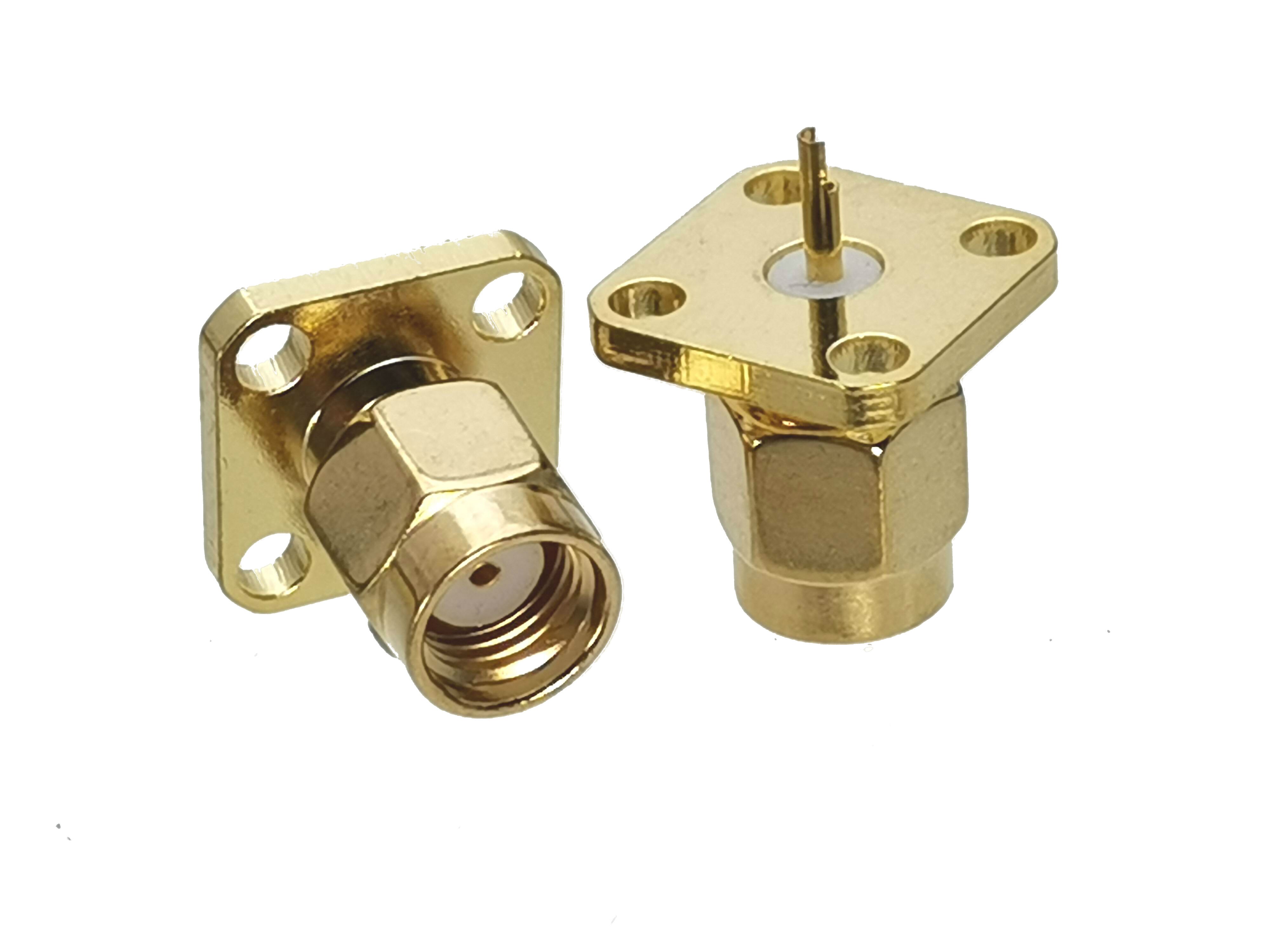 1Pcs RP-SMA Rpsma Mannelijke Jack & Vrouwelijke Plug Schot & Flens Solder Panel Mount & Pcb Mount Rf Adapter connector