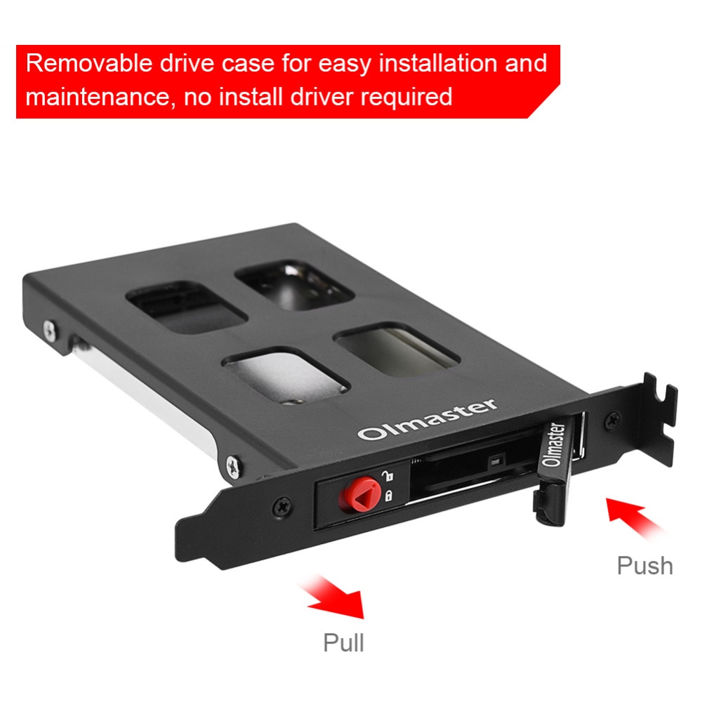 Oimaster Pci Mobile Rack Enclosure Hard Disk Drive Case Box For 2.5 Inch Sata Sdd Hdd Adapter