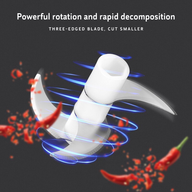 300ml Wireless Portable Electric Garlic Masher Vegetable Meat Grinder Fresh Chili Chopper Charging Mini Durable Kitchen Tool