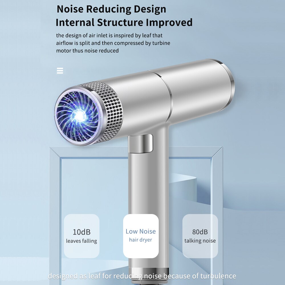 Negative Ion Hair Dryer Powerful Anion Cold Wind Fast Dry Constant Temp Snowflake Button Blower anti-static Hair Tools