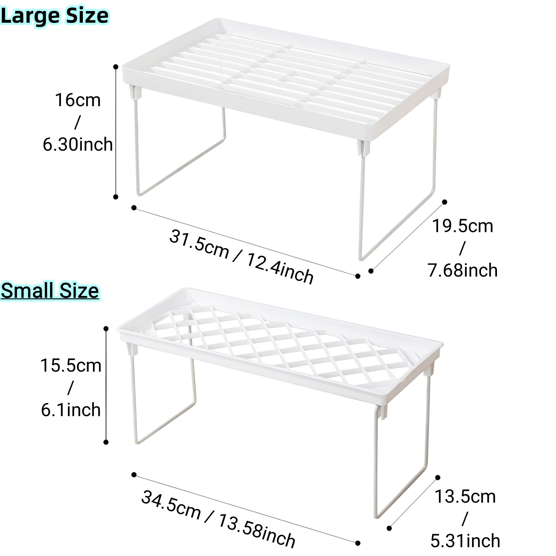 1pc Folding Kitchen Storage Shelf, Stackable Office Storage Rack, Decorative Space-saving Cosmetics Organizer, Home Accessories