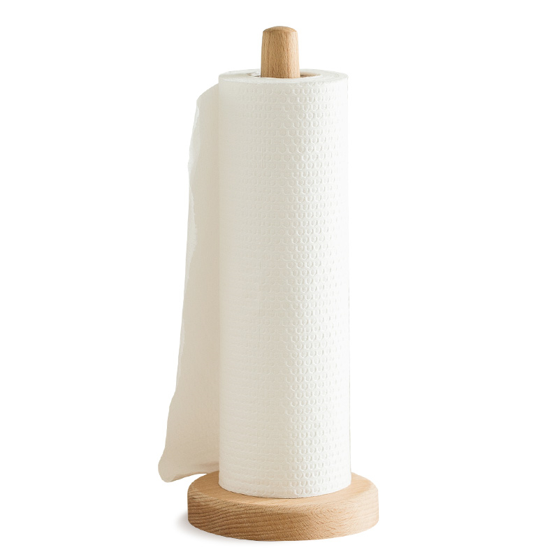 Beuken Houten Verticale Stand Papierrol Standhouder Keuken Papieren Handdoek Toiletpapier Houder Huishouden Keuken Tool