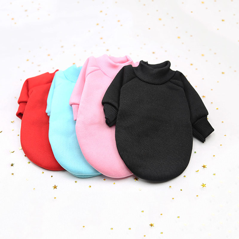 Huisdier Honden Sweater Lente Herfst Mode Effen Kleur Sweatshirt Voor Kleine Honden Puppy Casual Thicken Warm Fleece Trui Kleding