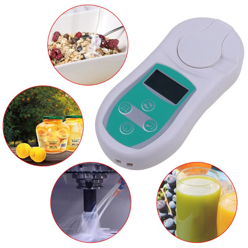 Réfractomètre Brix numérique testeur de sucre 0-53% Compensation de température jus de sucre détecteur de Concentration Brix