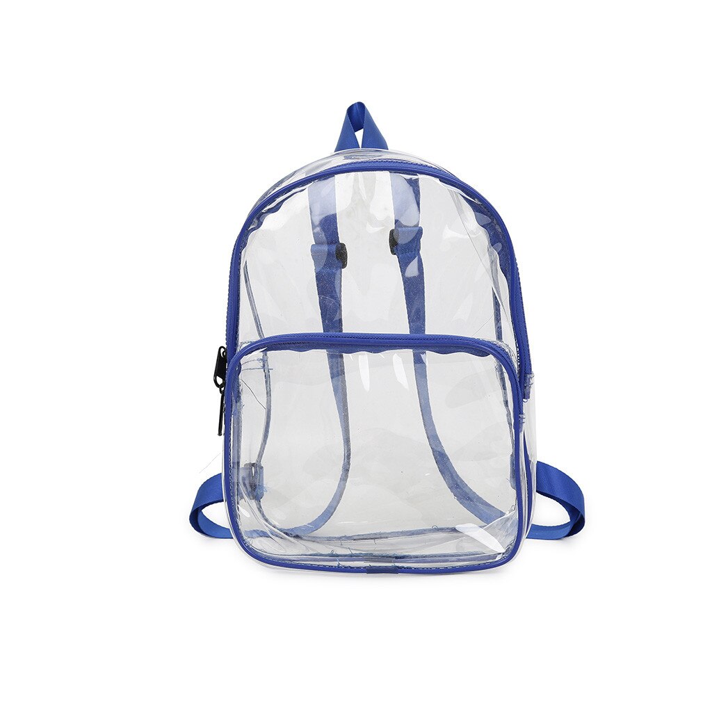 Rucksack Frauen transparent Vielseitig Pailletten Multi-zweck Schüler Tasche Rucksack lässig Tasche Mochila Feminina: Blau