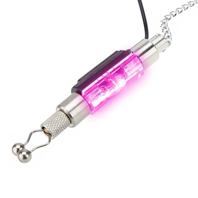 Alarma de mordedura de Pesca LED indicador luminoso para colgar la cadena de la carpa indicador Swinger accesorios para aparejos de pesca: pink