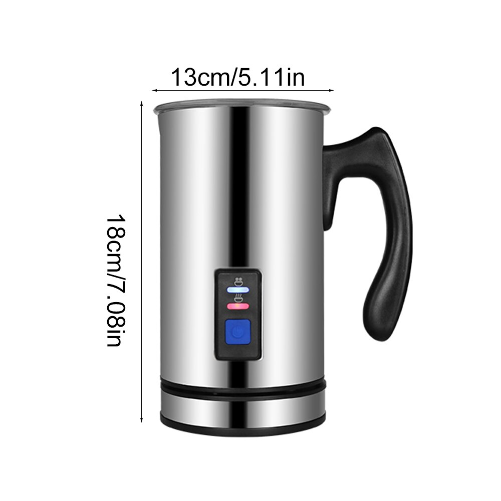 304 Stainless Steel Electric Milk Frother Creamer Heater Milk Foam Machine Steamer Cappuccino Bubble Coffee Latte Maker 500W