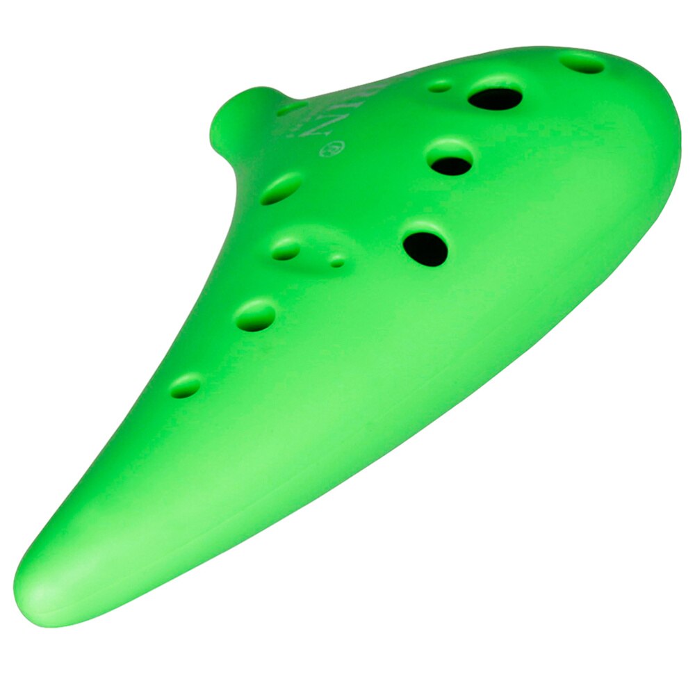 12 Gaten C Ocarina Muziekinstrument Met Opbergtas Abs Materiaal Ocarina Klassieke Ocarina Alto C Abs Ocarina Voor Beginner (Groen