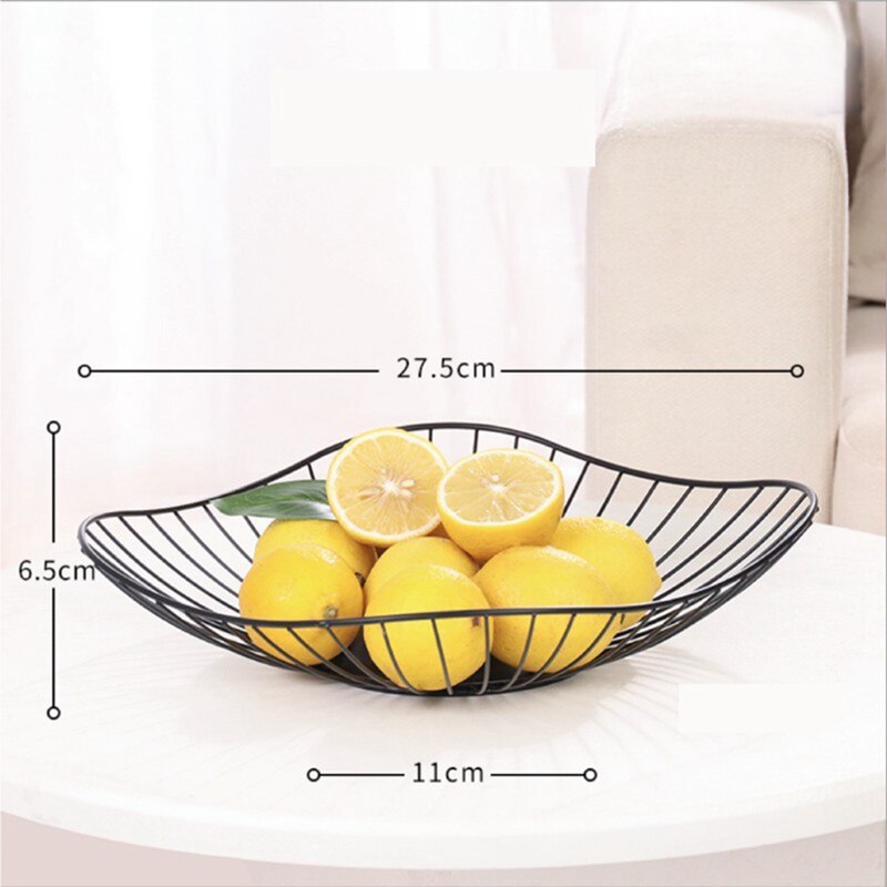 Nordic Metal Wire Countertop Fruit Bowl Basket Tray Table Decoration Metal Simple Fruit Tray