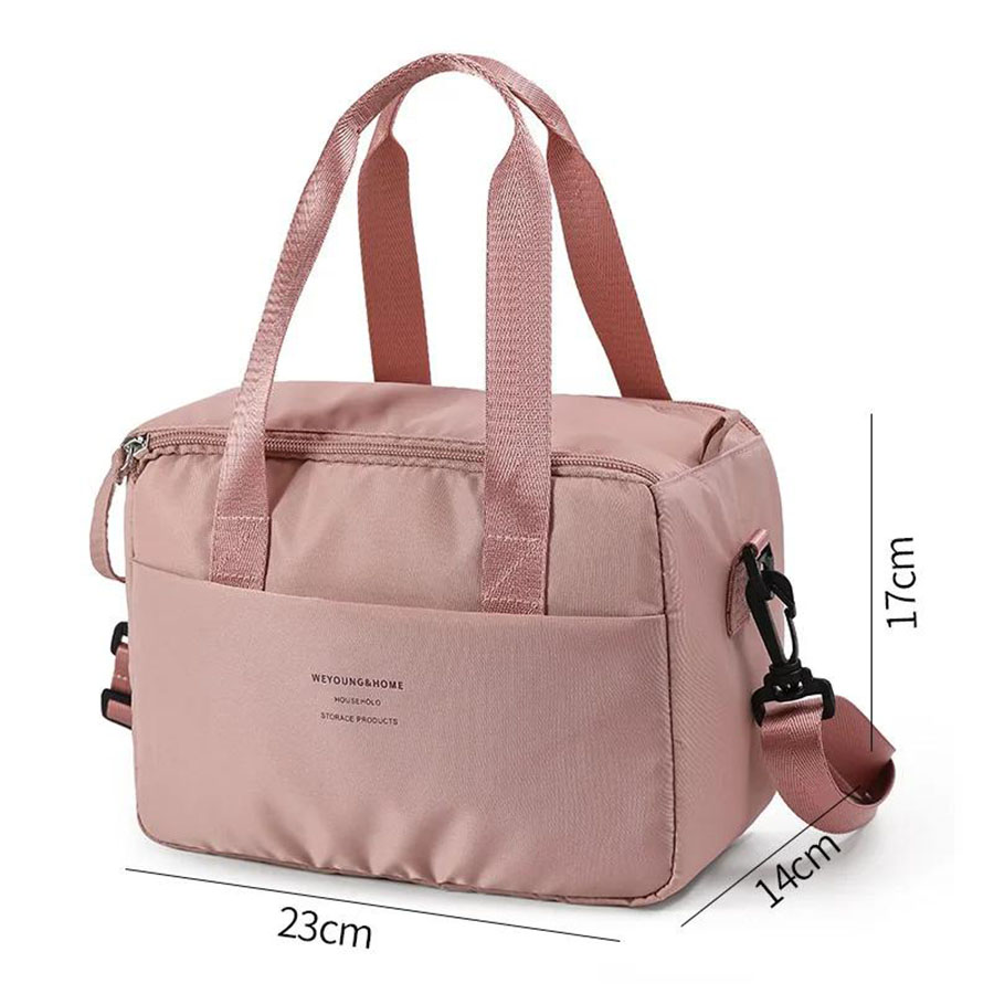 Przenośna torba na lunch do izolowanego termicznie pudełka na drugie śniadanie Tote Cooler Handbag Wodoodporna torba Bento Office Torby na ramię na żywność