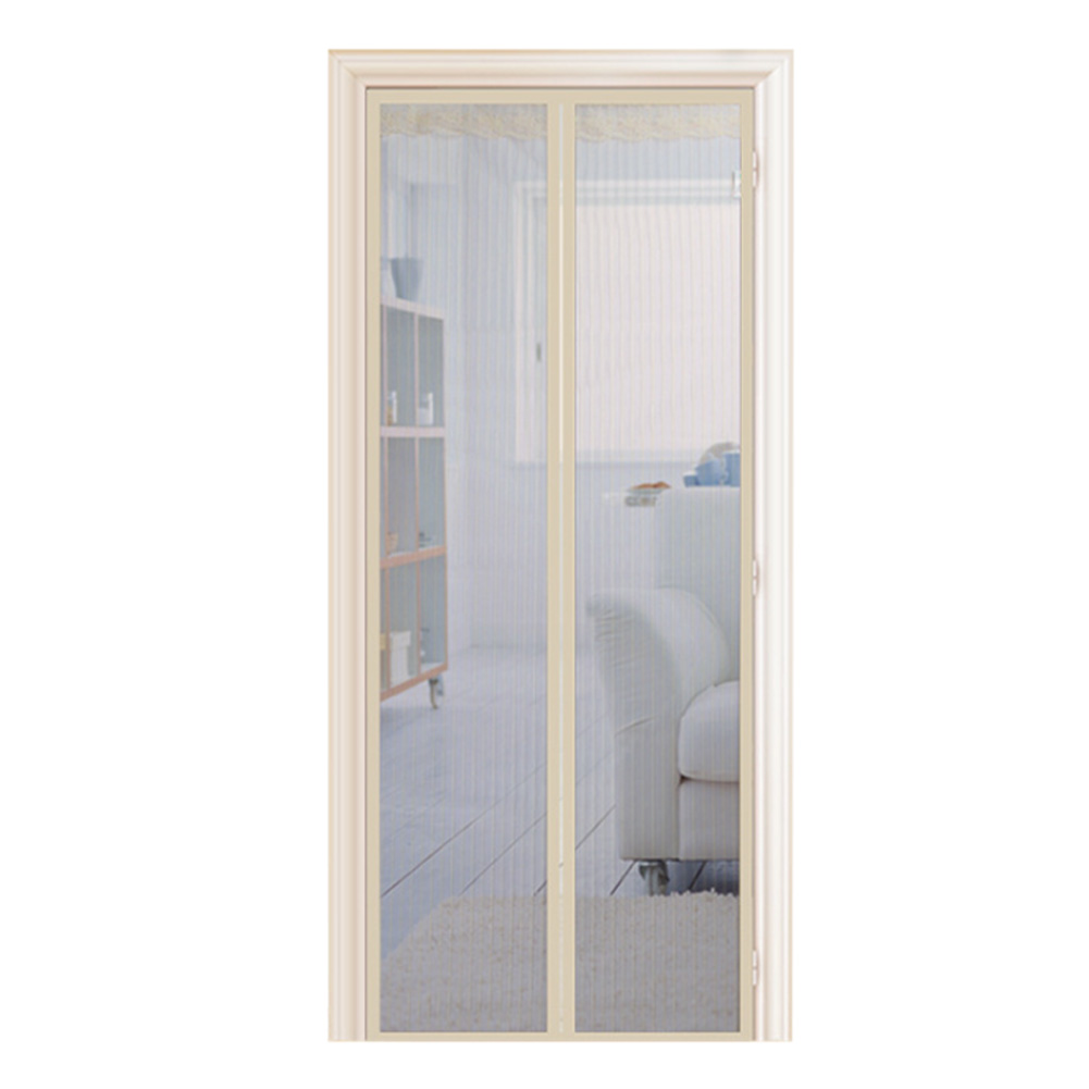 Magnetische Deur Gordijn Tijdelijke Deur Cover Anti Mosquito Wandeling Door Vrij voor Zomer SNO88: beige 100x210cm