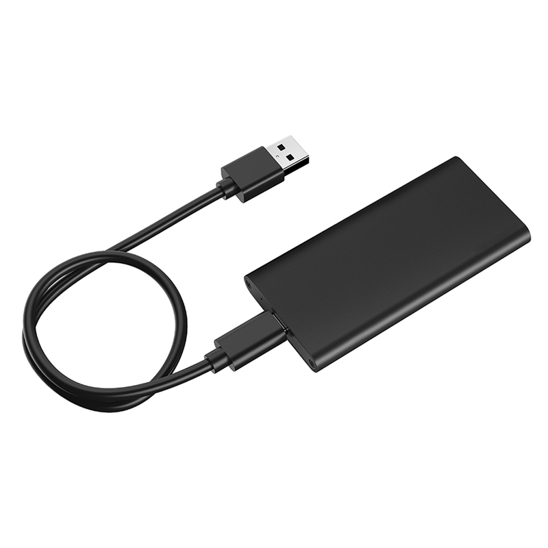 mSATA auf USB 3.1 SSD-Gehäuse-Adaptergehäuse mit USB-Typ-C-Schnittstelle für 30 x 50 mm/30 x 25 mm mSATA interne Solid-State-Festplatte: Black