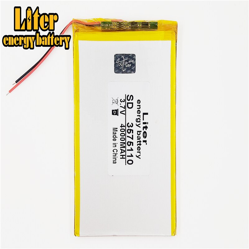 3575110 Tablet Batterij Capaciteit 3.7V 4000mA Universele Li-Ion Batterij Voor Tablet Pc 7 Inch 8 Inch 9 Inch