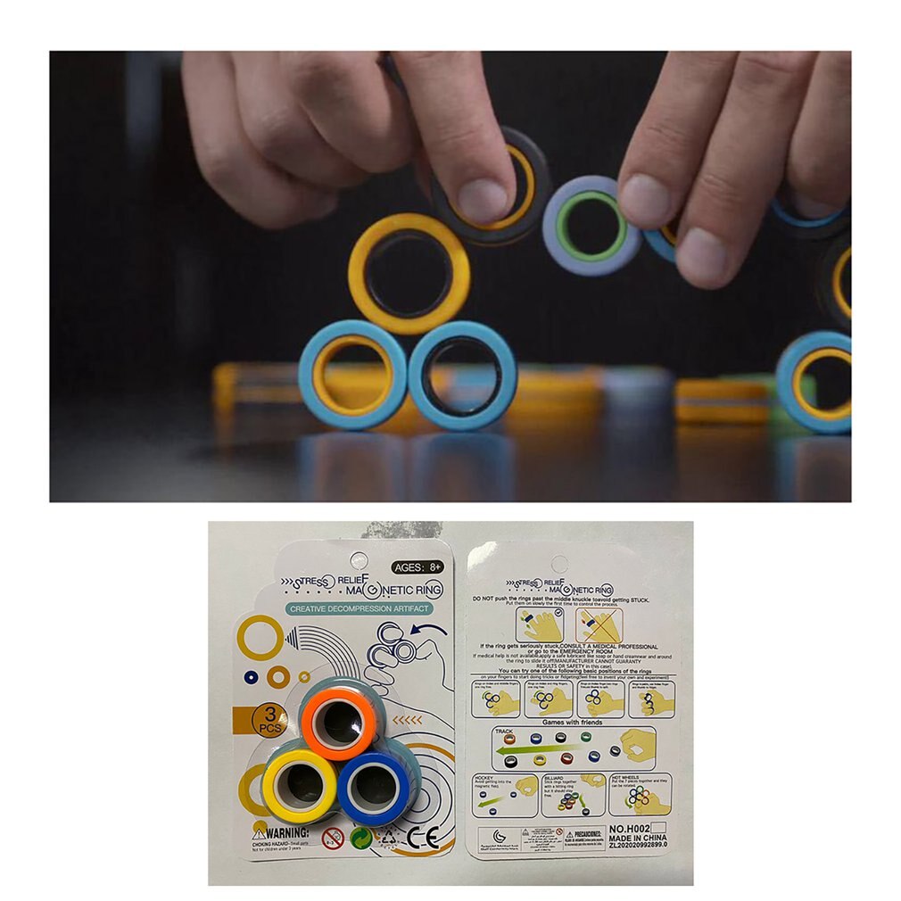 Anti-betonen Magnetische Ringe Magnetische Armbinde Ring Entpacken Spielzeug Magie Ring Requisiten Werkzeuge Dekompression spielzeug Magnetische Armbinde Ring