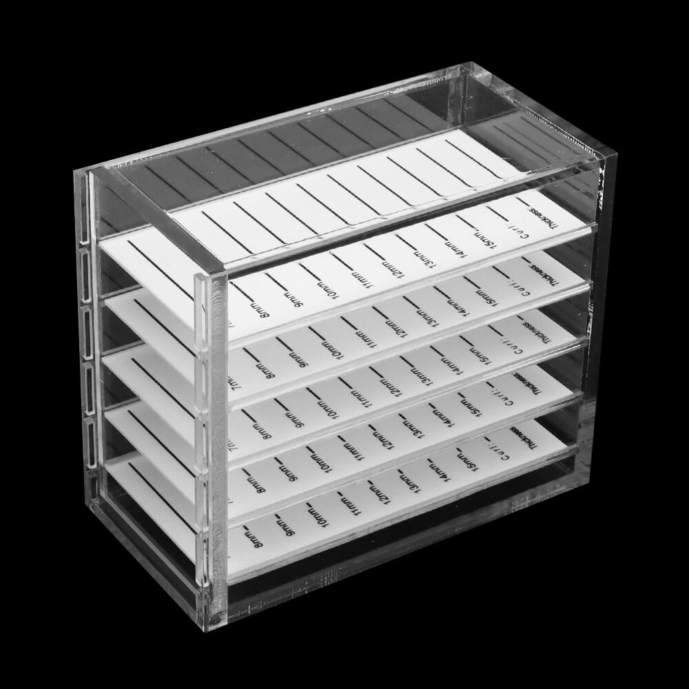 GLAMLASH false eyelash extension display stand acrylic 5 Layers Pallet Lash display Holder eyelashes Storage Box container: White